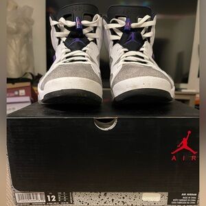 Jordan 6 Retro White/Dark Concord-Black size 12